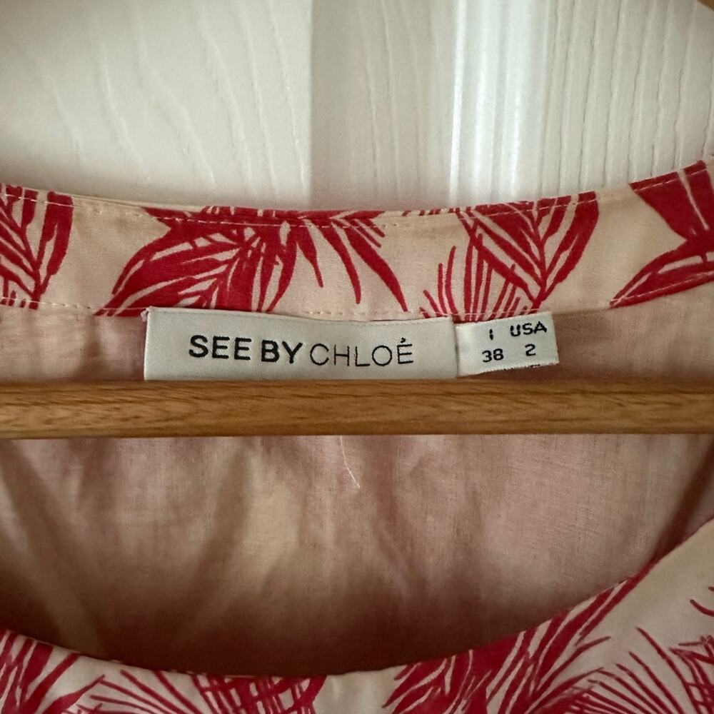 See By Chloe Pink Palm Leaves Dress - Picture 3 of 6